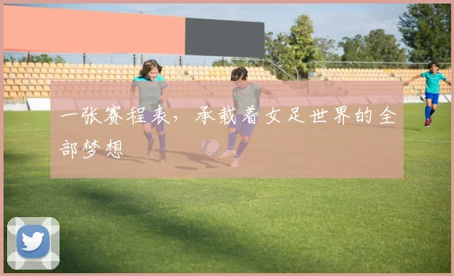 一张赛程表,承载着女足世界的全部梦想